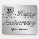 25th Anniversary - Silver mousepads