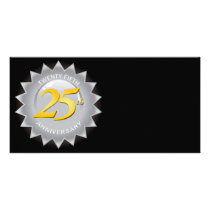 25th Anniversary Silver Seal Photo Card Template