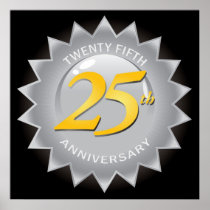 25th Anniversary Silver Seal Poster