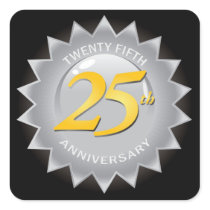 25th Anniversary Silver Seal Stickers