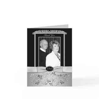 25th Anniversary Thank You Card with Photo Insert card