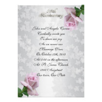 25th Anniversary vow renewal lavender roses Announcements