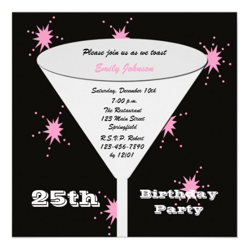 25th Birthday Invitation Wording Funny