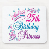 25th Birthday Princess Mouse Mat