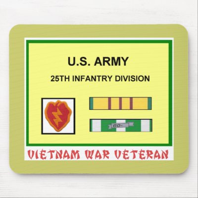 25th INFANTRY DIVISION VIETNAM WAR VET Mouse Mats by drphill1946