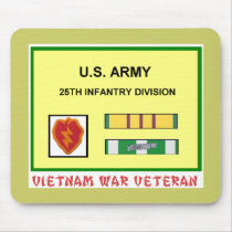 25th INFANTRY DIVISION VIETNAM WAR VET mousepads by drphill1946 25th INFANTRY DIVISION VIETNAM WAR VET mousepads