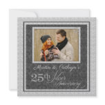 25th Silver Anniversary Custom Photo Invitation