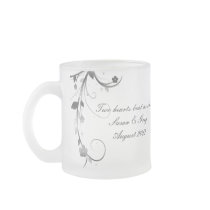 25th Silver Anniversary Floral Mugs