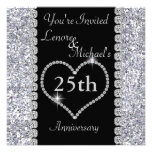 25th SILVER Anniversary Party Invitation