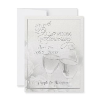 25th Silver Anniversary Party Invitations invitation