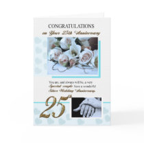 25th Silver Wedding Anniversary cards