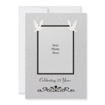 25th Silver Wedding Anniversary Invitation