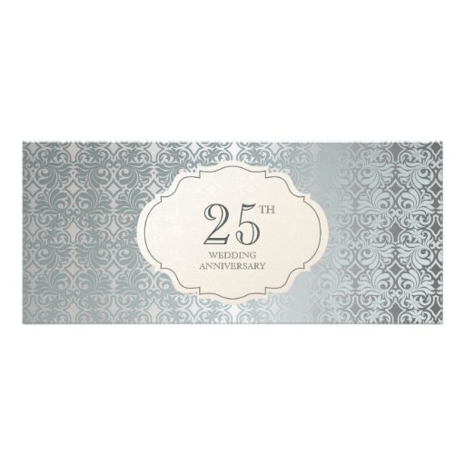 25th Silver Wedding Anniversary Invitation Ticket