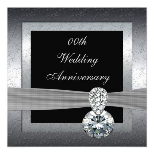 25th Silver Wedding Anniversary Party Invitation (front side)