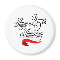 25th wedding anniversary a fridge magnets