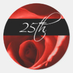 25th Wedding Anniversary And Event Envelope Seal Round Stickers