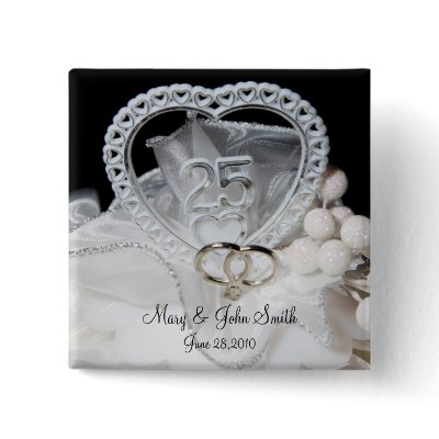 25th Wedding Anniversary Button by elenaind