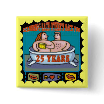 25th Wedding Anniversary Buttons