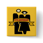25th Wedding Anniversary Buttons