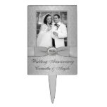 25th Wedding Anniversary Cake Pick with Photo