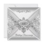 25th Wedding Anniversary Elegant Silver White Invites 25th Wedding Anniversary Elegant Silver White Invites
