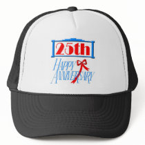 25th Wedding Anniversary Gifts Trucker Hat