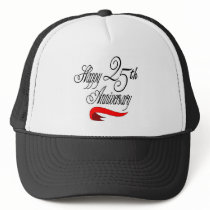 25th Wedding Anniversary Gifts Mesh Hat