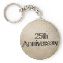 25th Wedding Anniversary Gifts Keychain