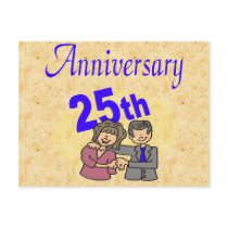 25th Wedding Anniversary Gifts Post Card