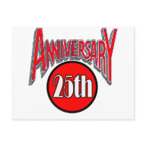 25th Wedding Anniversary Gifts Post Cards