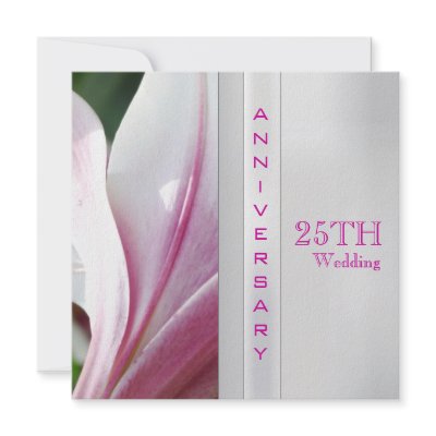 25th Wedding Anniversary Invitation