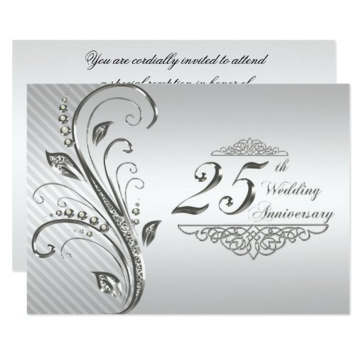 25th Wedding Anniversary Invitation Zazzle