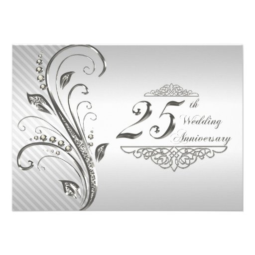 25th Wedding Anniversary Invitation (front side)