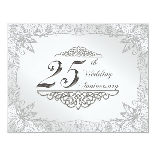 25th Wedding Anniversary Invitation Zazzle