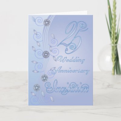 25th Wedding Anniversary Invitation Card by moonlake