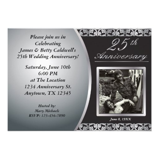 25th Wedding Anniversary Invitations