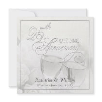 25th Wedding Anniversary Invitations - Square