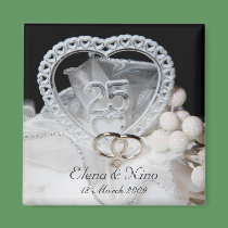 25th Wedding Anniversary Magnet by elenaind 25th Wedding Anniversary Magnet
