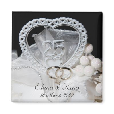 25th Wedding Anniversary Magnet by elenaind