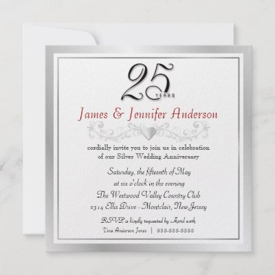 25th Wedding Anniversary Party on 25th Wedding Anniversary Party Invitations By Squirrelhugger