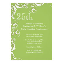 25th Wedding Anniversary Party Invitations