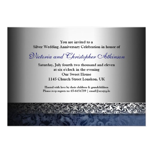 25th wedding anniversary photo invitations