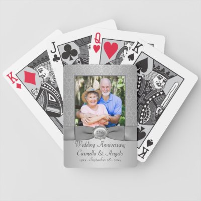 25th Wedding Anniversary Playing Cards