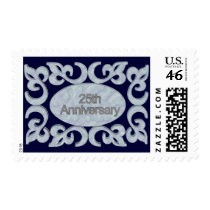 25th Wedding Anniversary Postage Stamp