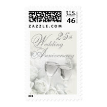 25th Wedding Anniversary Postage Stamp