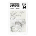 25th Wedding Anniversary Postage Stamp