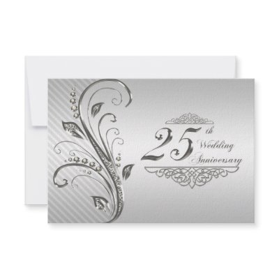 25th Wedding Anniversary RSVP Invites