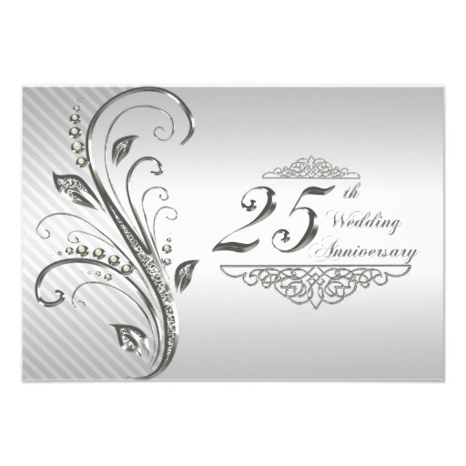 25th Wedding Anniversary RSVP Invites (front side)