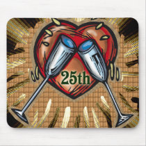25th wedding anniversary square mousepads by wedding_anniversary 25th wedding anniversary square mousepads