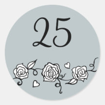 25th Wedding Anniversary Stickers